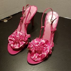 Coach hot pink sandals size 9